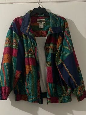 Outbrook Vintage-Inspired Multicolor Women's Windbreaker Jacket
